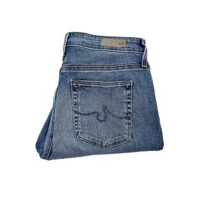 AG The High-Rise Stevie Ankle Petite Slim Straight Denim Jeans Size 29